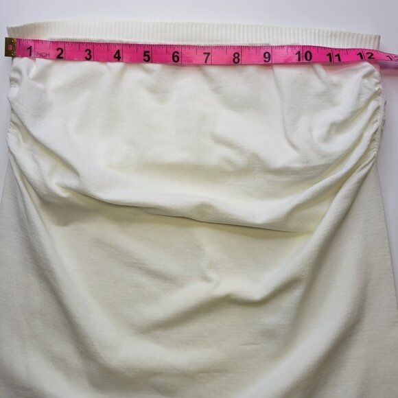 CREAM White Strapless Waist Length Sleeveless Tank Top - Picture 5 of 10